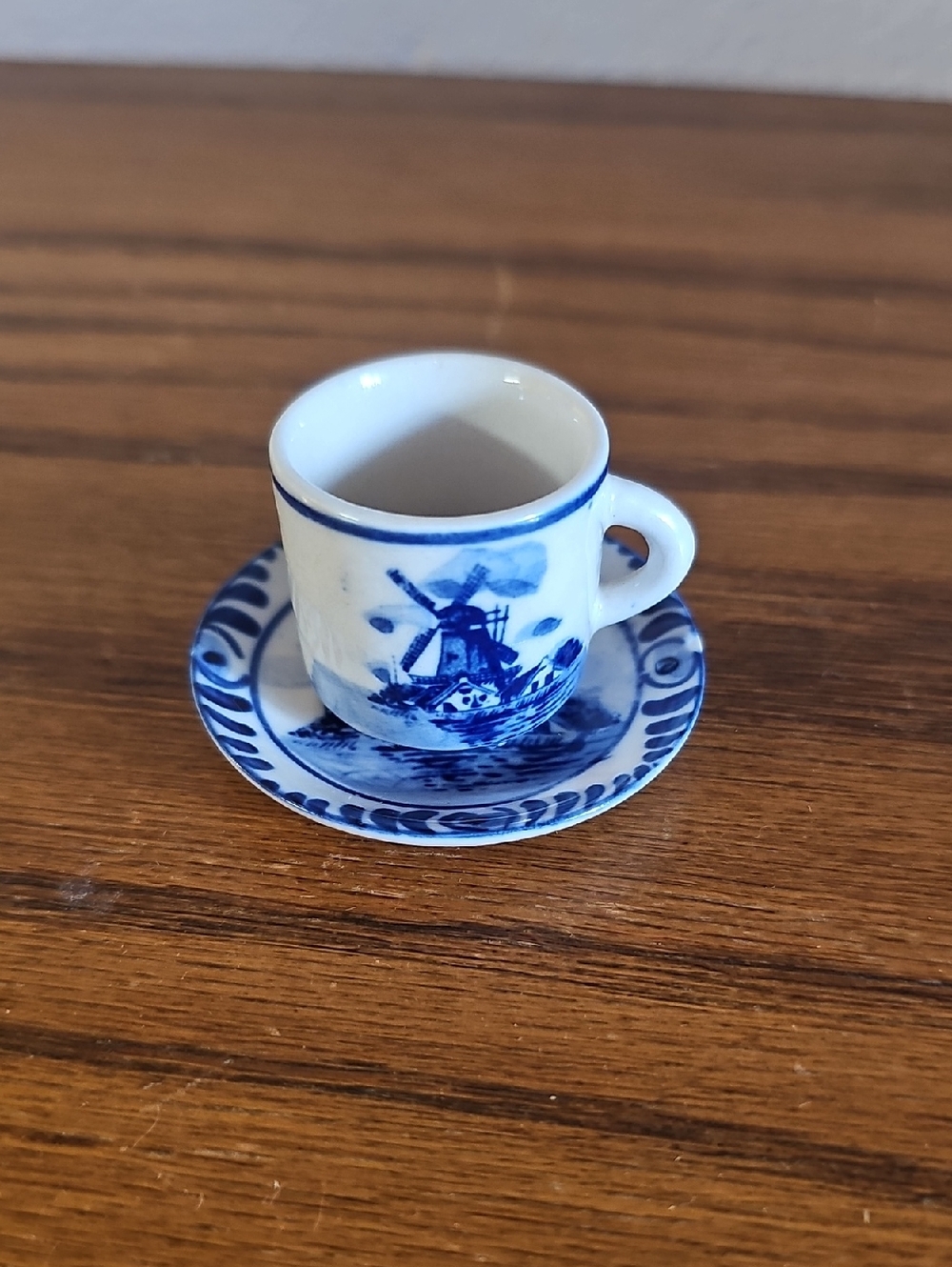Vintage Delft Elesva Mini Cup and Saucer 855 #8